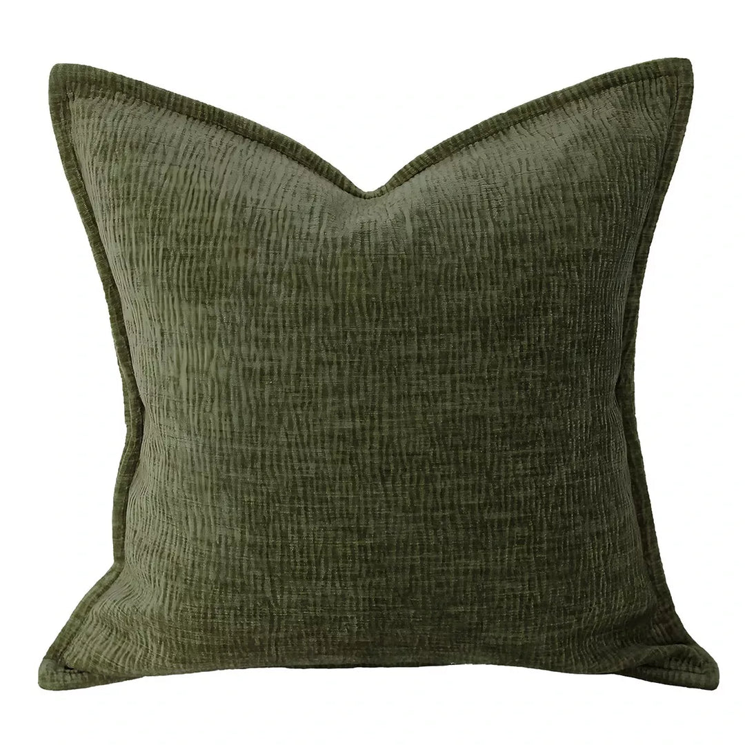 Moddi Ripple Chenille Cushion 45x45cm - Olive
