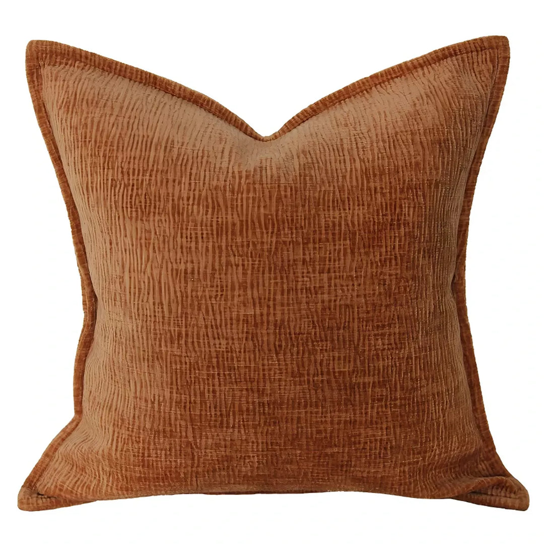 Moddi Ripple Chenille Cushion 45x45cm - Rust