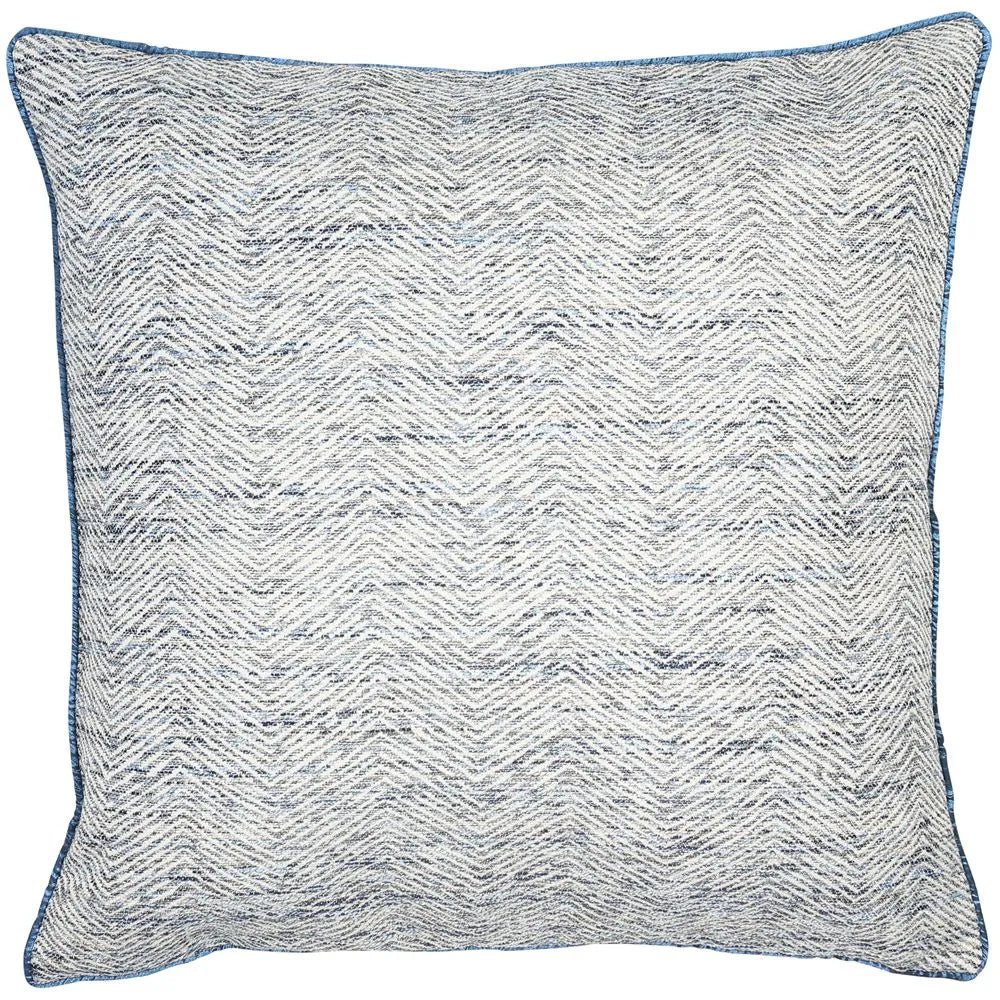 Malini Ripple Cushion in Navy - 43cm