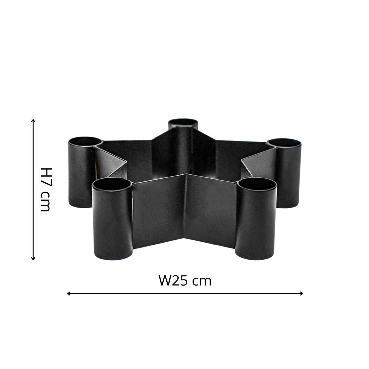 Ivyline Star Shaped Centrepiece Dinner Candle Holder in Black