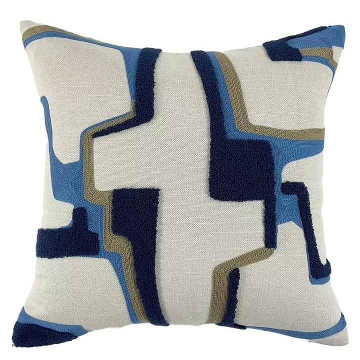 Alto Abstract Cushion 43x43cm - Blue