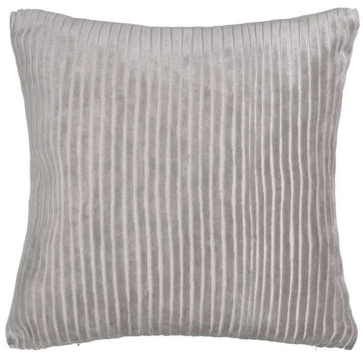 Amalfi Cut Velvet Stripes Cushion - Taupe