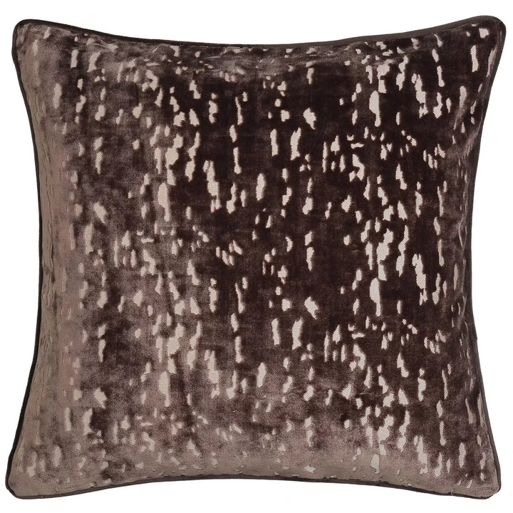 Drip Happens Cut Velvet Slash Cushion - Chocolate