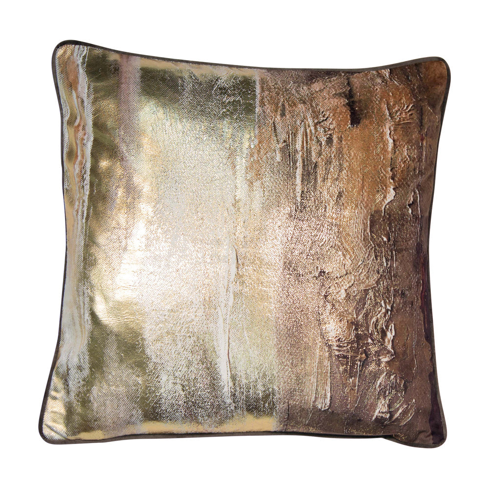 Malini Earth Abstract Cushion in Bronze|Outlet