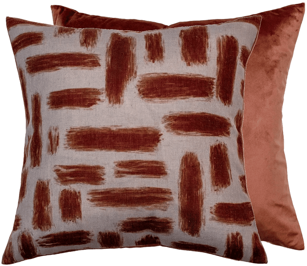 Malini Kentish Cushion in Rust