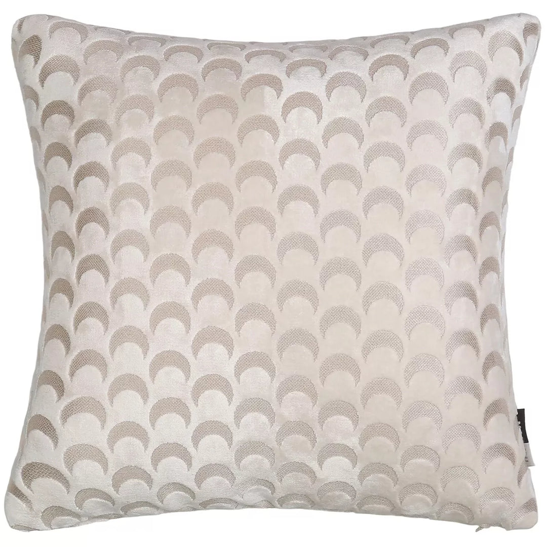 Soli Cut Velvet Crescent Cushion - Ivory