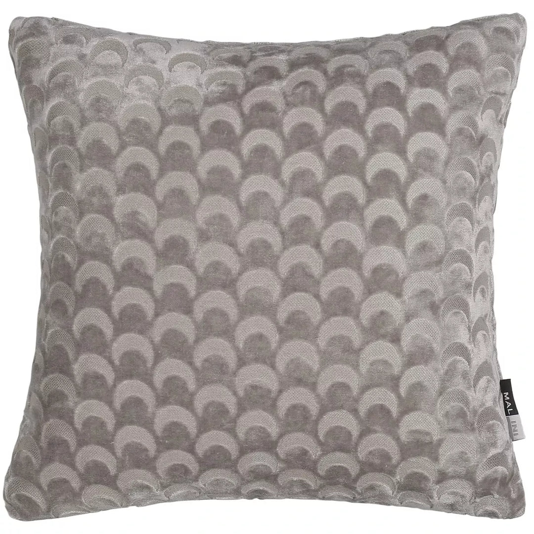 Soli Cut Velvet Crescent Cushion - Taupe
