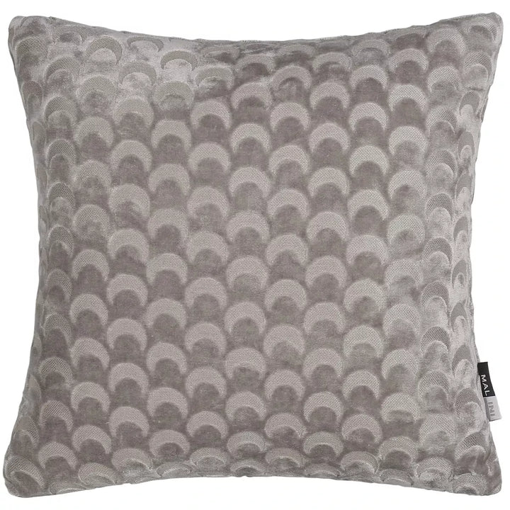 Soli Cut Velvet Crescent Cushion - Taupe