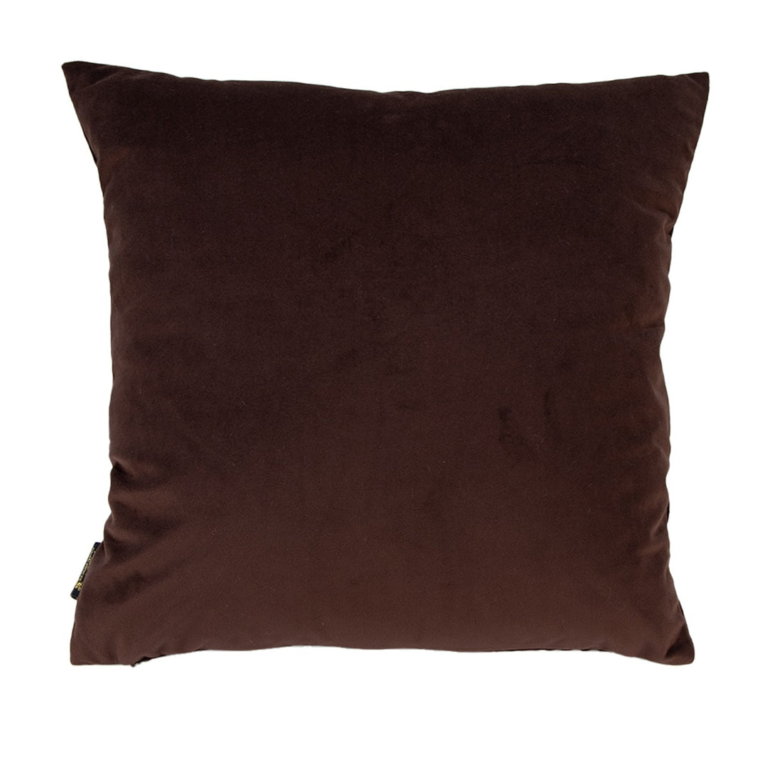 Tied Up Velvet Bow Cushion 45x45cm - Chocolate Malini 3