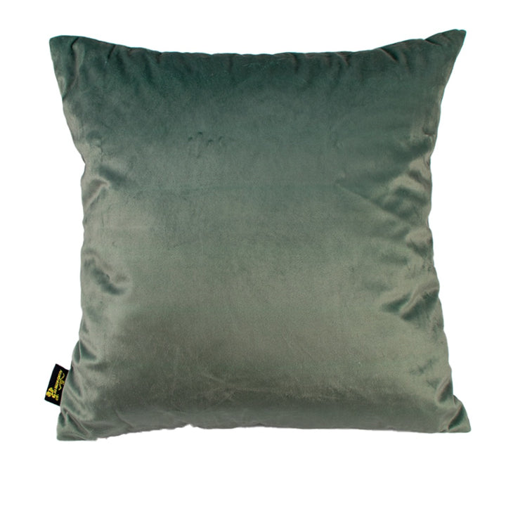 Tied Up Velvet Bow Cushion 45x45cm - Sage Green Malini 3