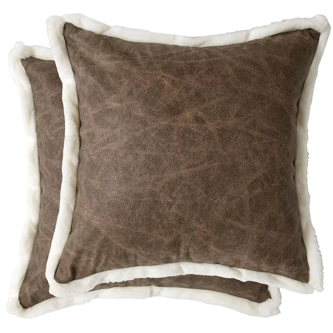Toughnut Distressed Faux Leather Cushion 45x45cm