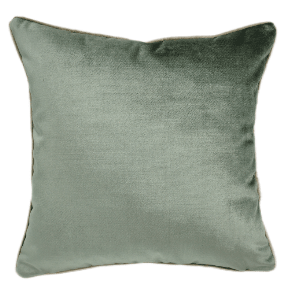 Two Faced Velvet Cushion - Sage & Gold Malini 2
