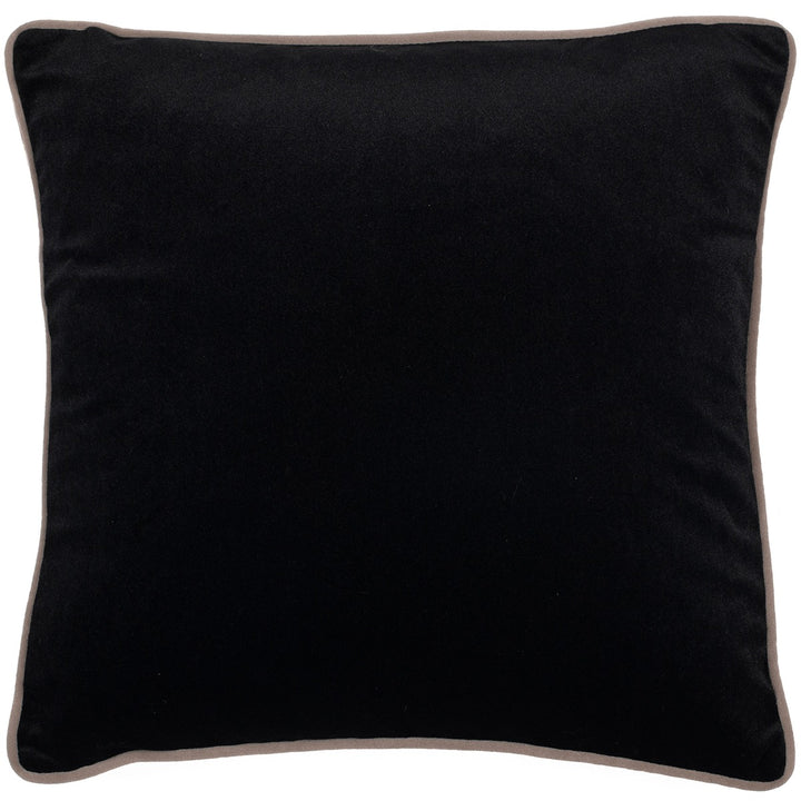 Two Faced Velvet Cushion - Black & Cream Malini 1