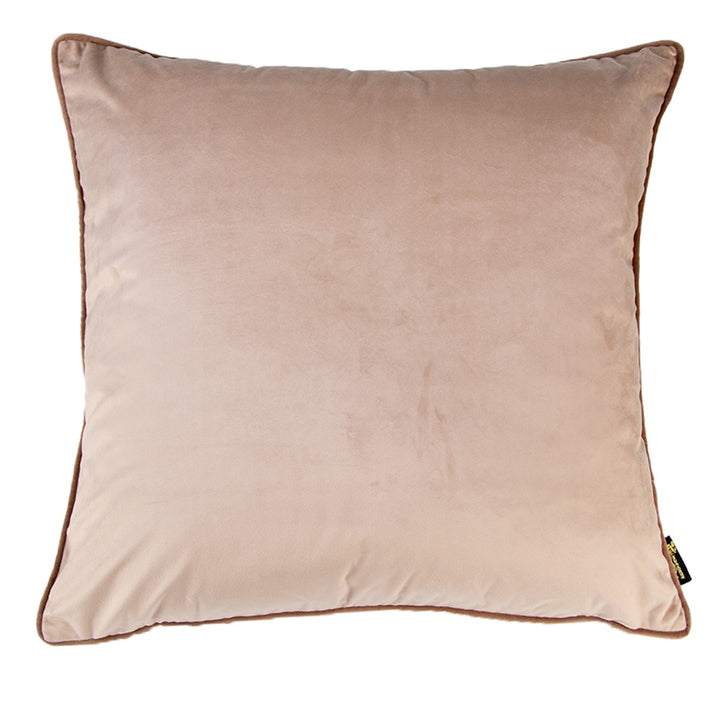Two Faced Velvet Cushion - Chocolate & Taupe Malini 3