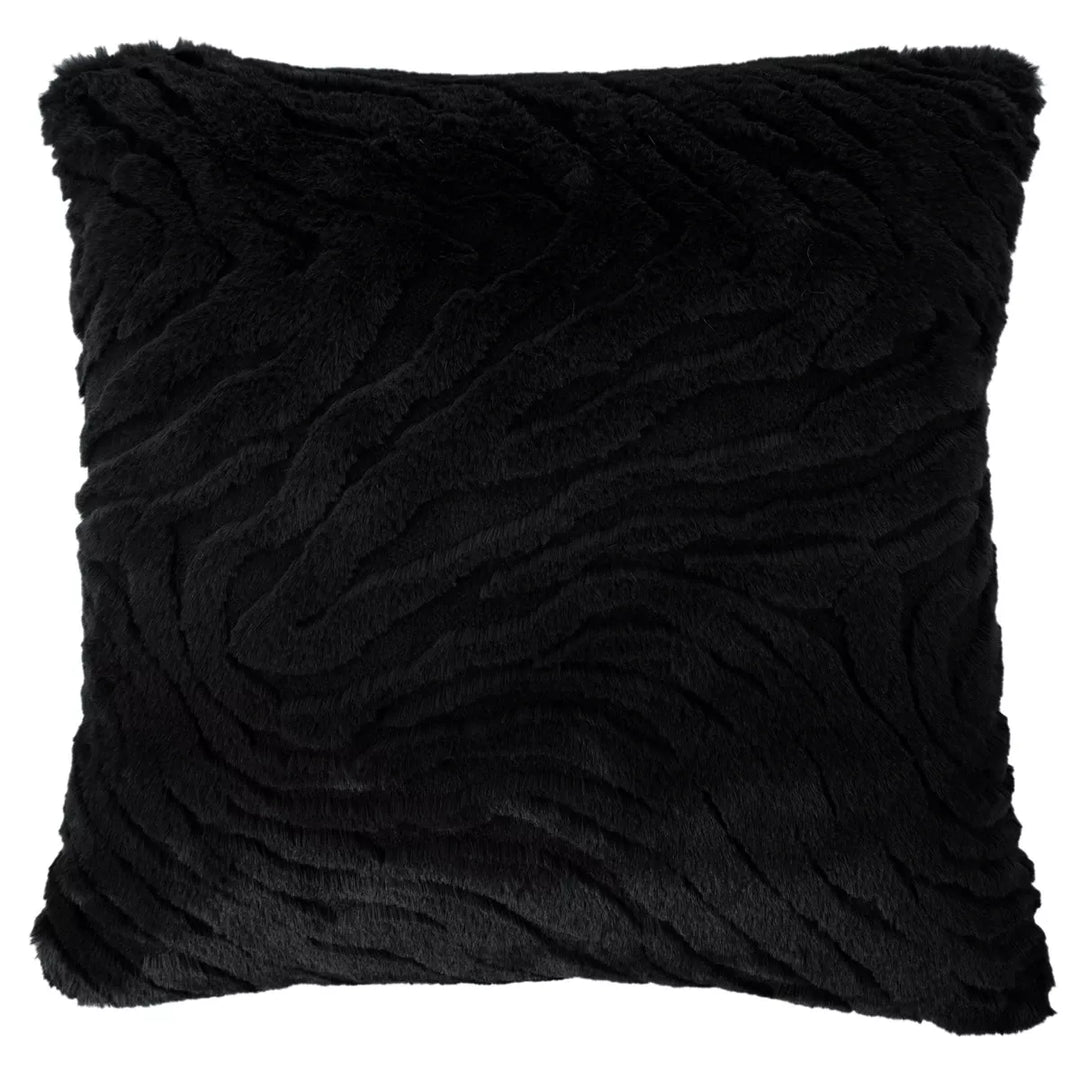Ziggy Faux Fur Cushion 45x45cm - Black