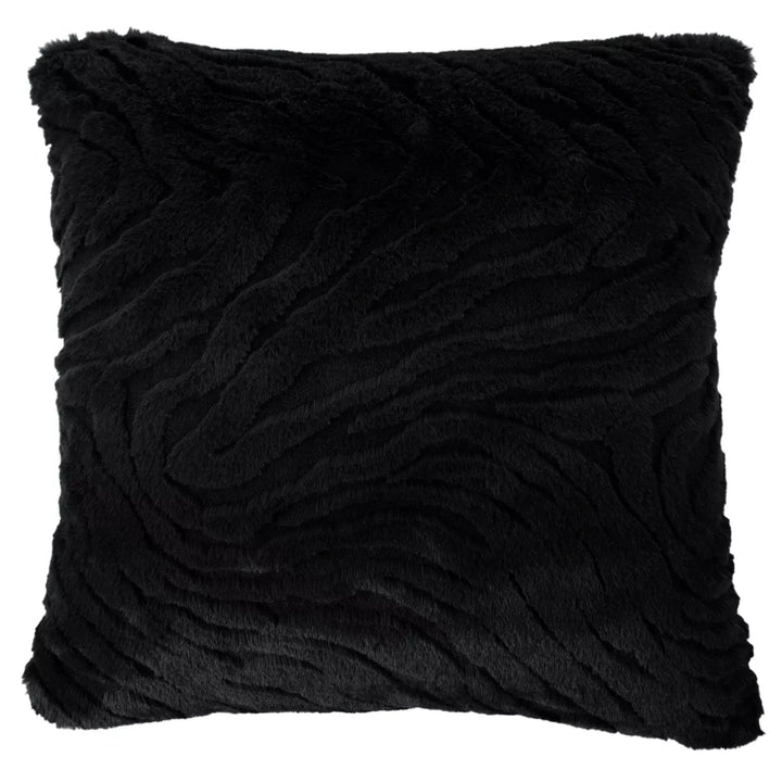 Ziggy Faux Fur Cushion 45x45cm - Black