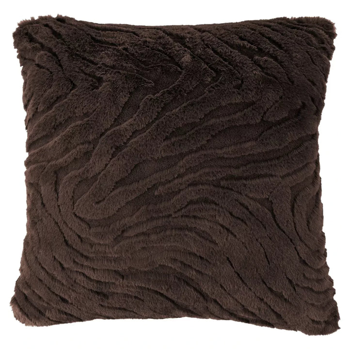 Ziggy Faux Fur Cushion 45x45cm - Chocolate