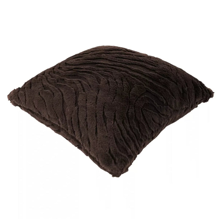 Ziggy Faux Fur Cushion 45x45cm - Chocolate