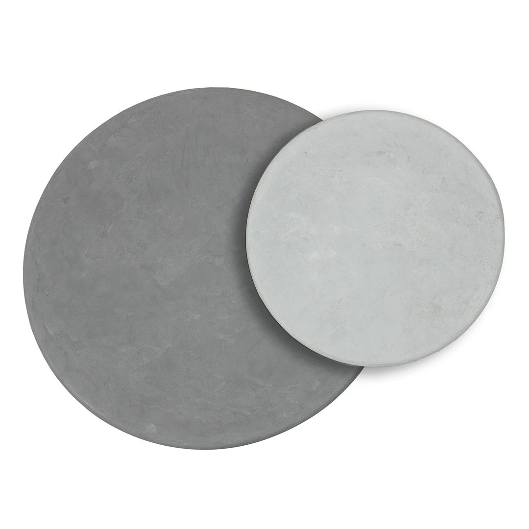Scala Mortex Set of 2 Round Coffee Tables - Frost & Dusk