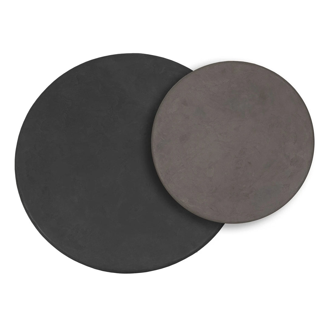 Scala Mortex Set of 2 Round Coffee Tables - Fudge & Pepper