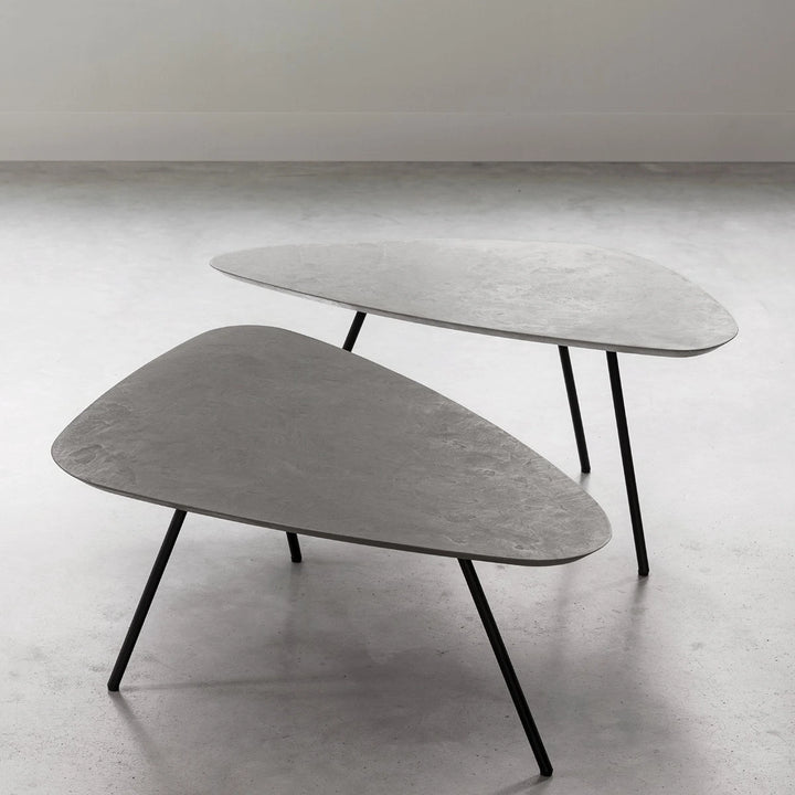 Scala Mortex Set of 2 Pebble Coffee Tables - Frost & Dusk