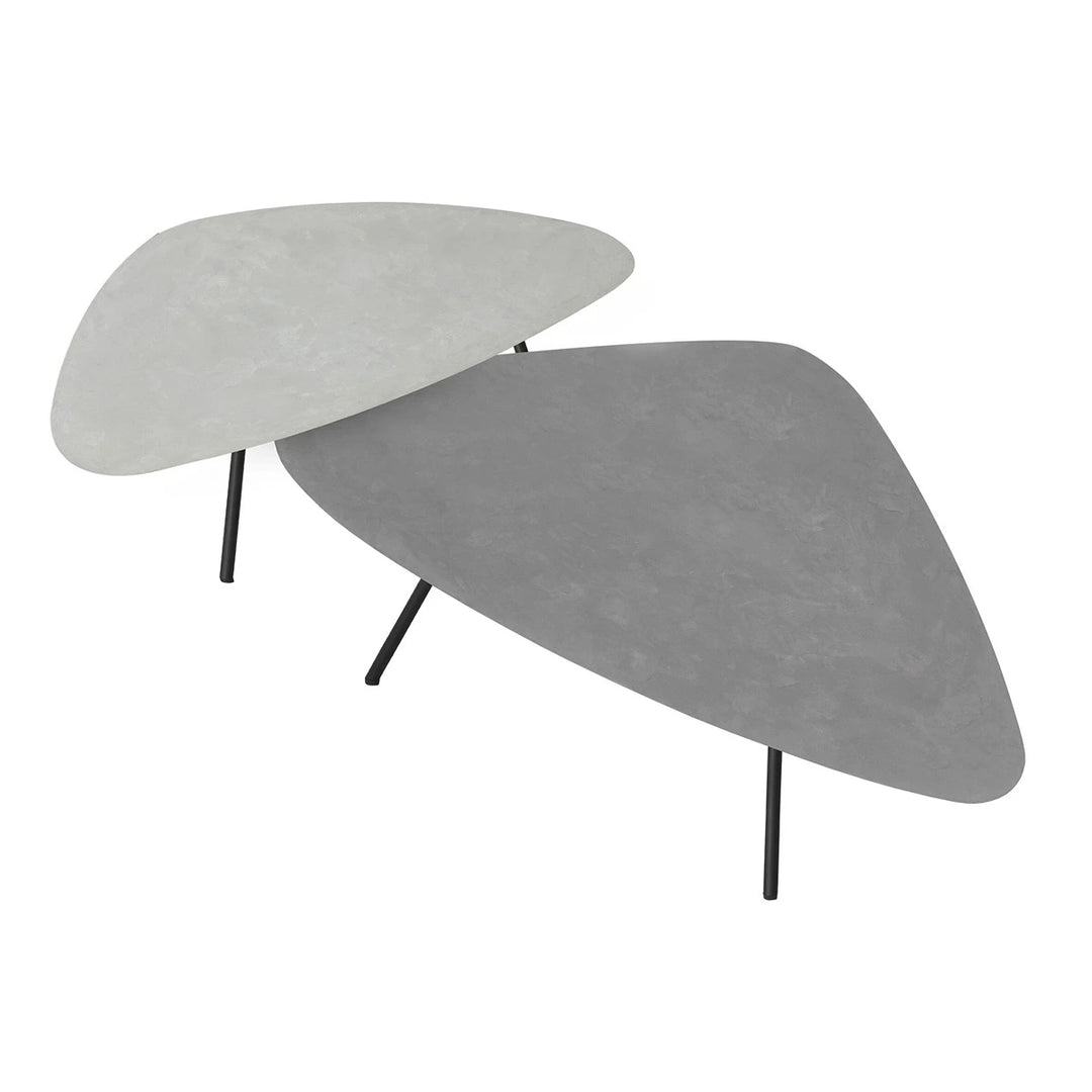 Scala Mortex Set of 2 Pebble Coffee Tables - Frost & Dusk
