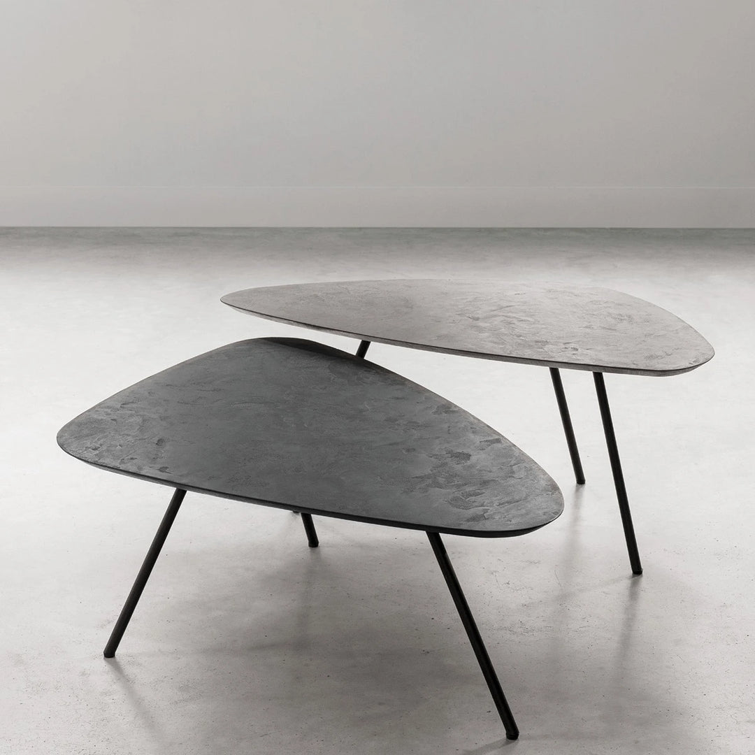 Scala Mortex Set of 2 Pebble Coffee Tables - Fudge & Pepper