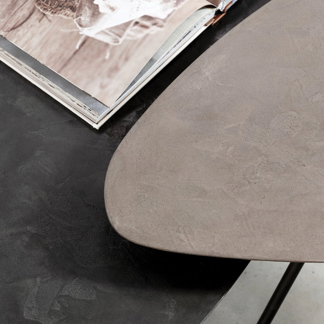 Scala Mortex Set of 2 Pebble Coffee Tables - Fudge & Pepper