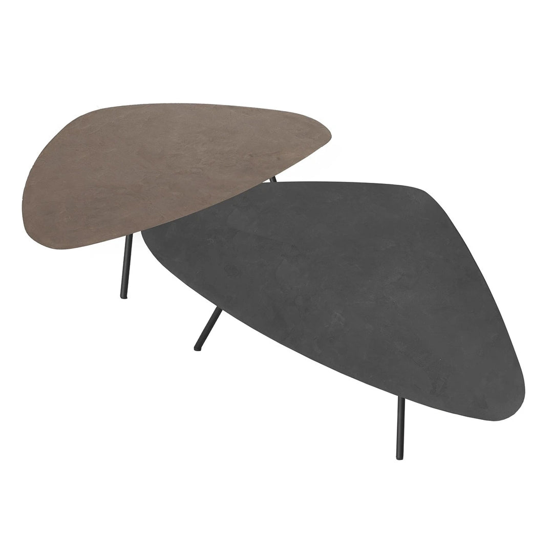 Scala Mortex Set of 2 Pebble Coffee Tables - Fudge & Pepper