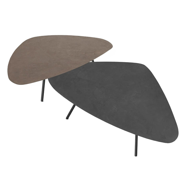 Scala Mortex Set of 2 Pebble Coffee Tables - Fudge & Pepper