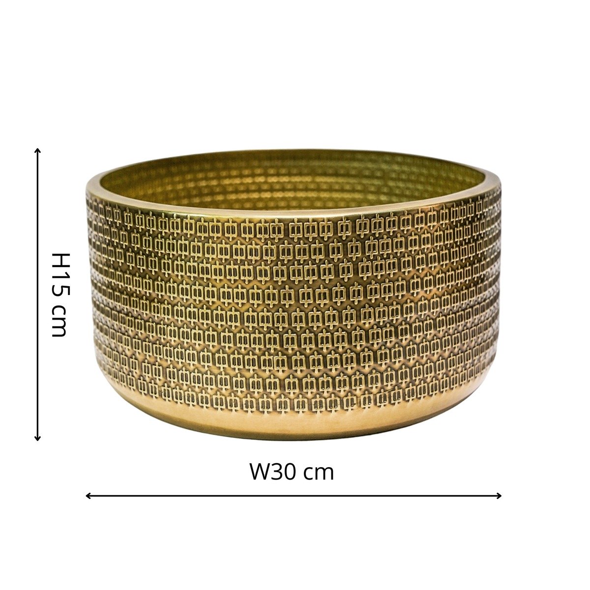 Ivyline Solis Embossed Bowl in Gold