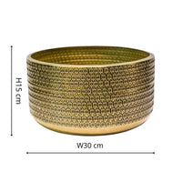 Ivyline Solis Embossed Bowl in Gold