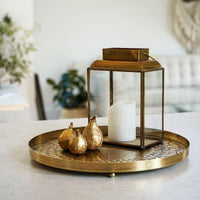 Ivyline Solis Embossed Tray in Gold