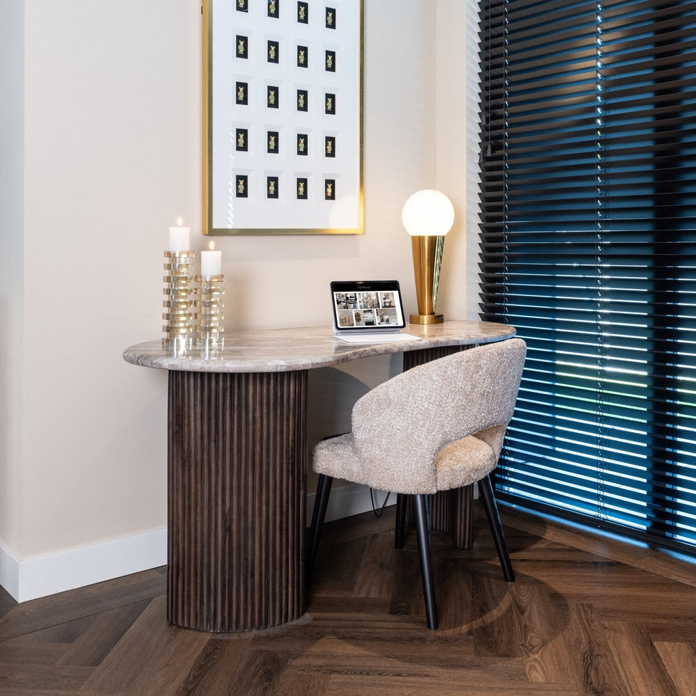 Rashford Marble Desk - Dark Brown Richmond 2