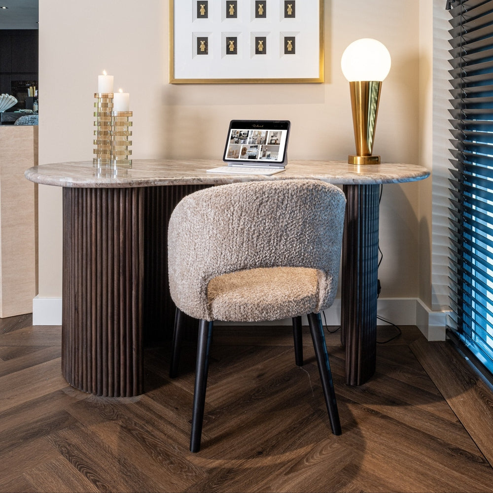 Rashford Marble Desk - Dark Brown Richmond 10