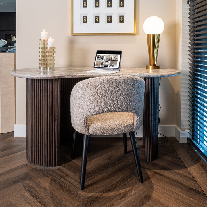 Rashford Marble Desk - Dark Brown Richmond 10