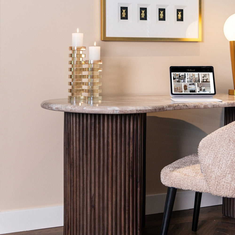 Rashford Marble Desk - Dark Brown Richmond 3