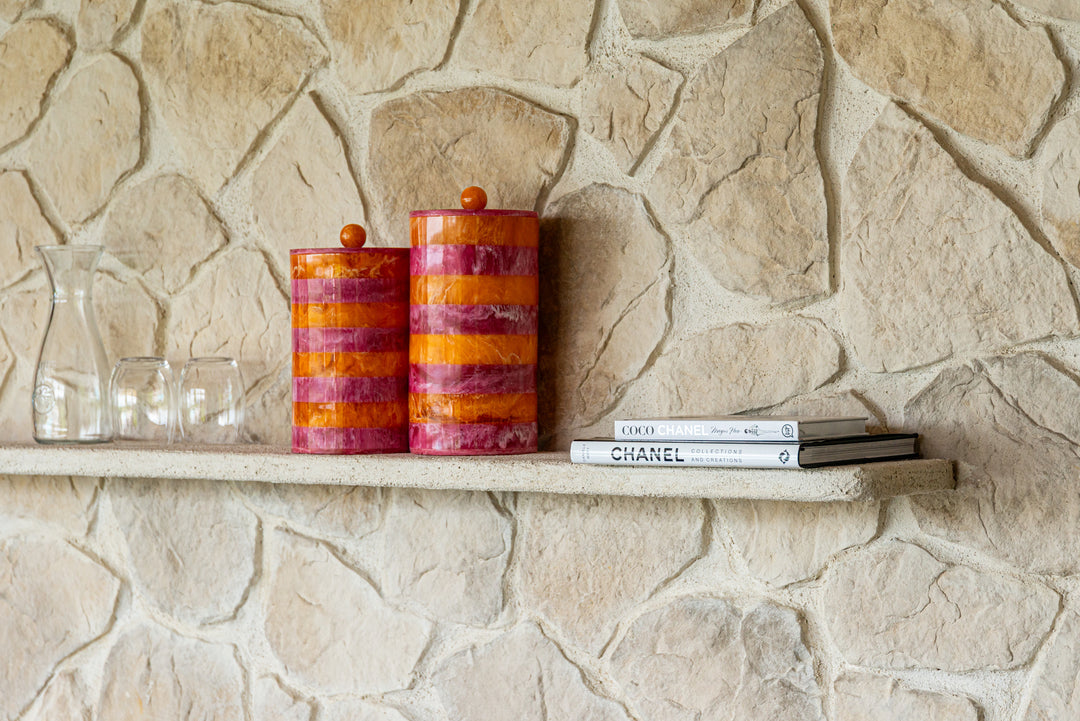 Lilybelle Storage Jar - Pink & Orange