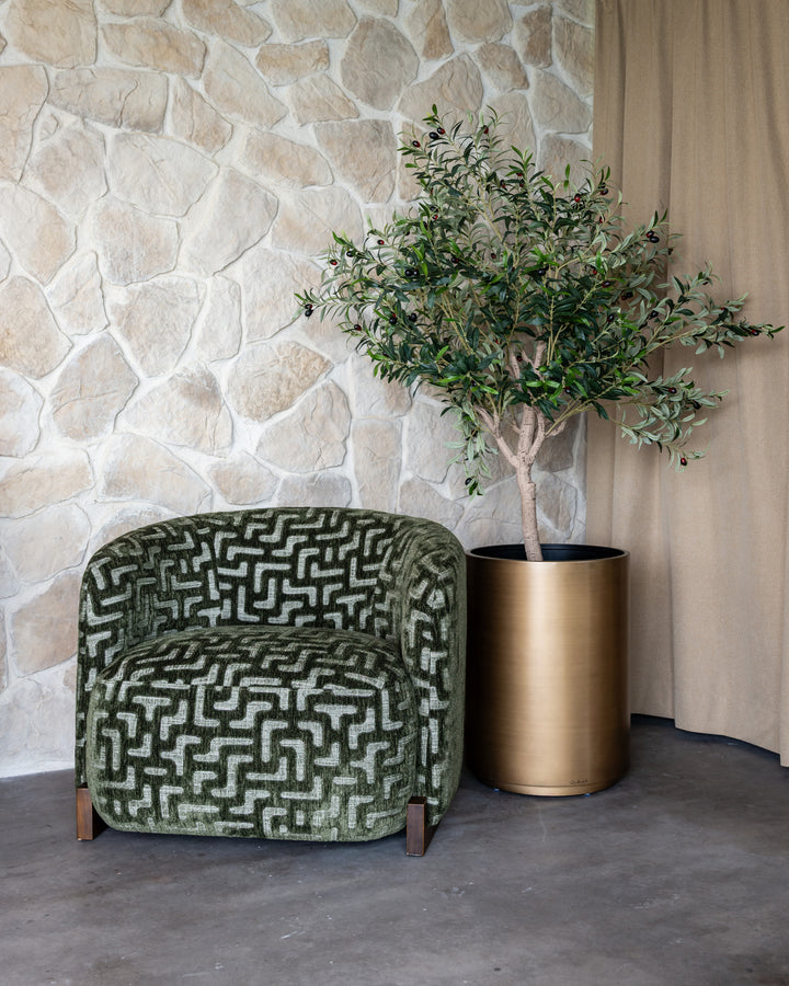 Hannah Lounge Chair - Moss Labyrinth