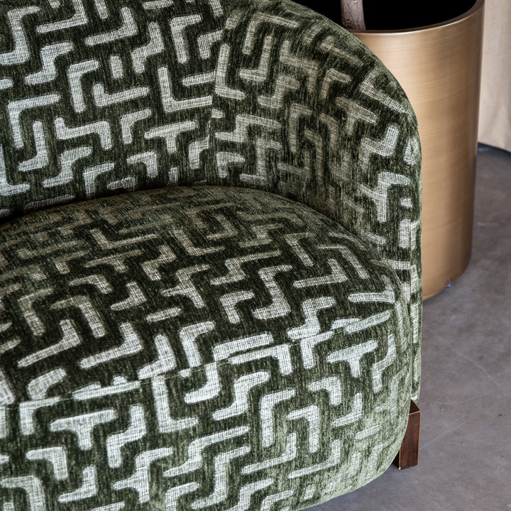 Hannah Lounge Chair - Moss Labyrinth