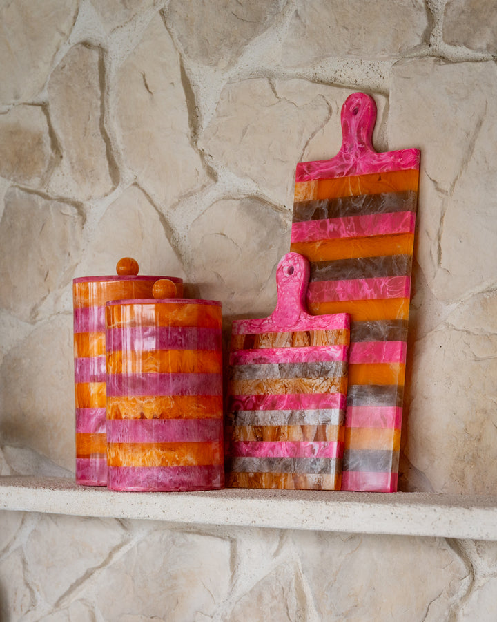 Lilybelle Storage Jar - Pink & Orange