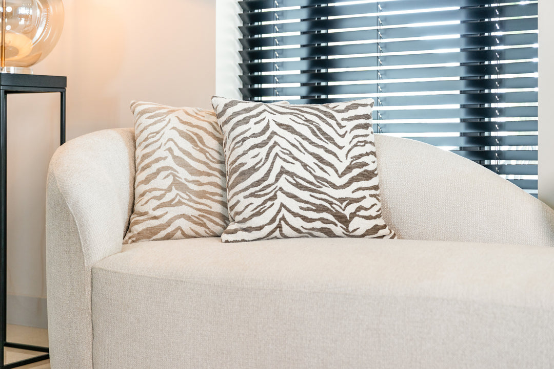 Tara Cushion - Taupe Tiger