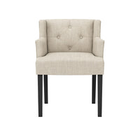 O&Co Ari Winged Dining Armchair in Stone