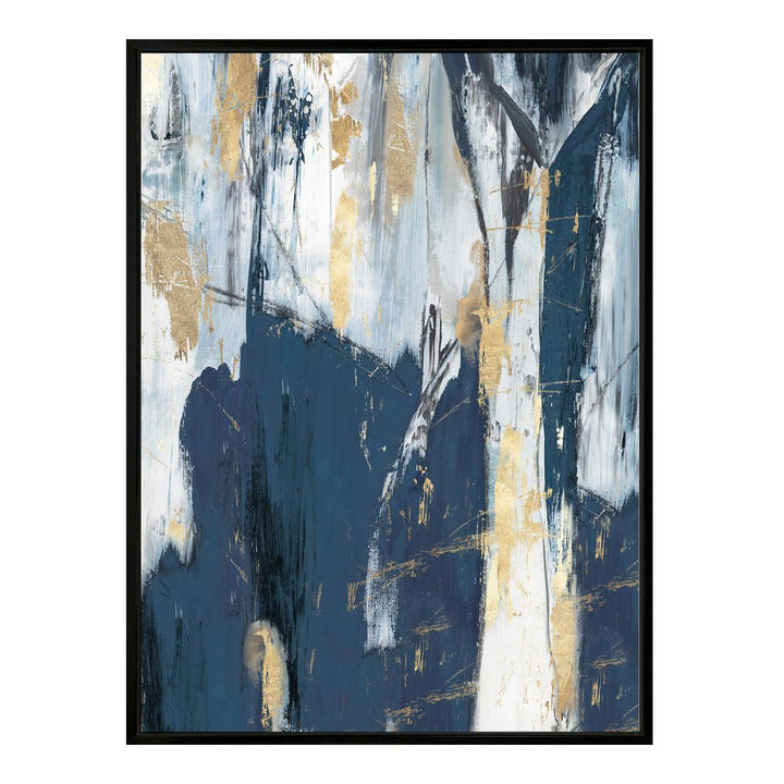 Shine I Framed Canvas - Navy & Gold