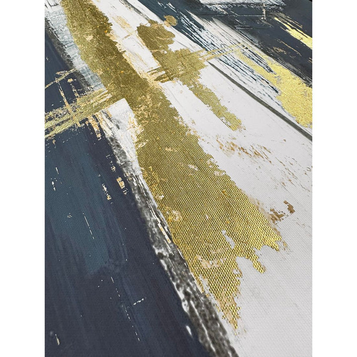 Shine I Framed Canvas - Navy & Gold