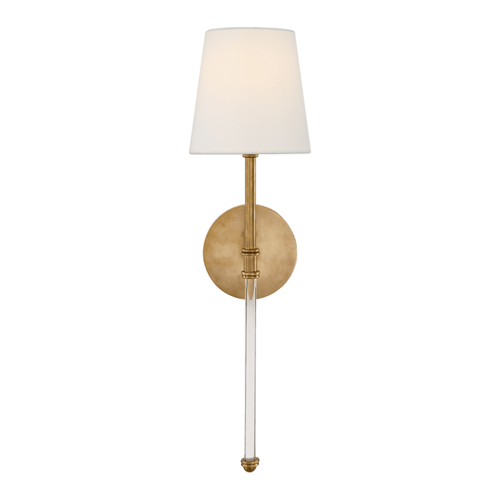 Camille Sconce - Antique Brass with Linen Shade Visual Comfort 1