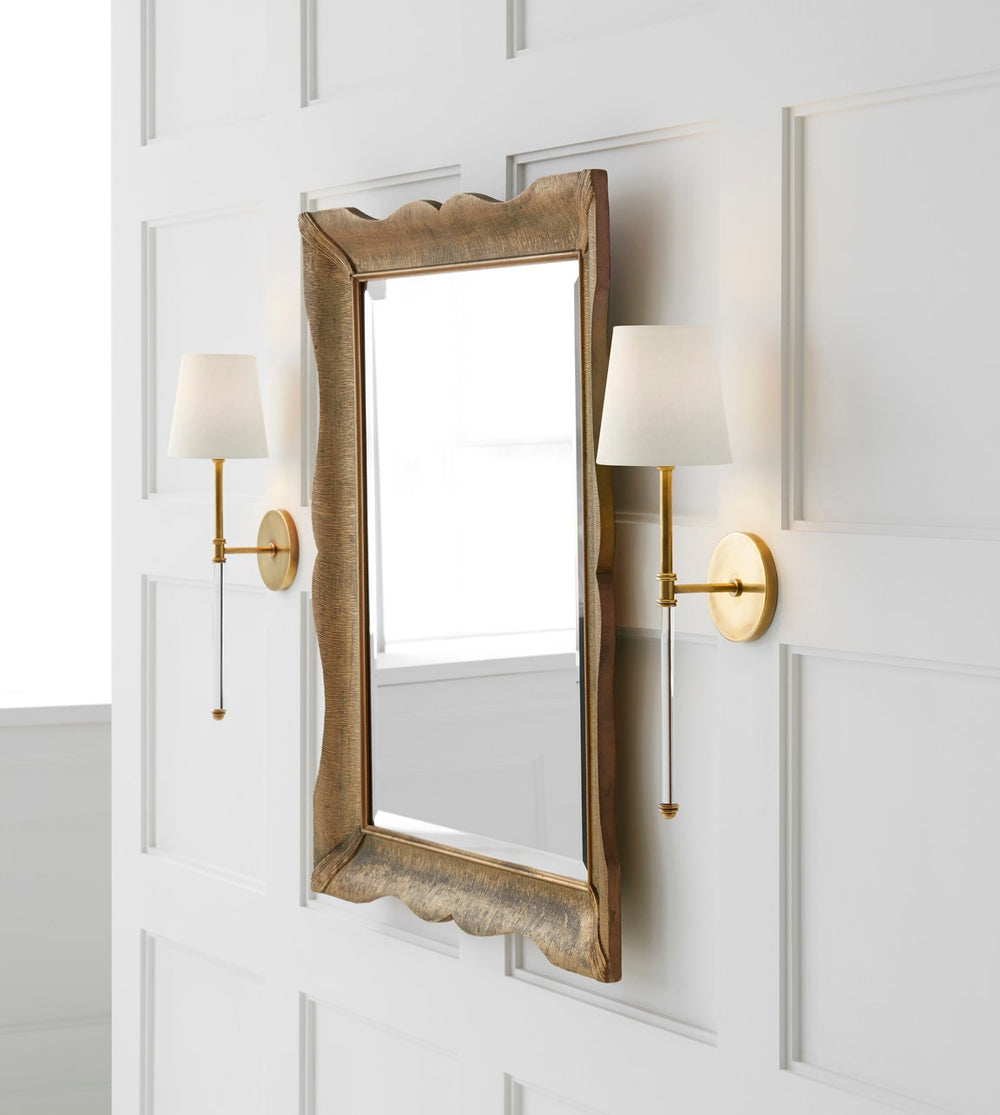 Camille Sconce - Antique Brass with Linen Shade Visual Comfort 2