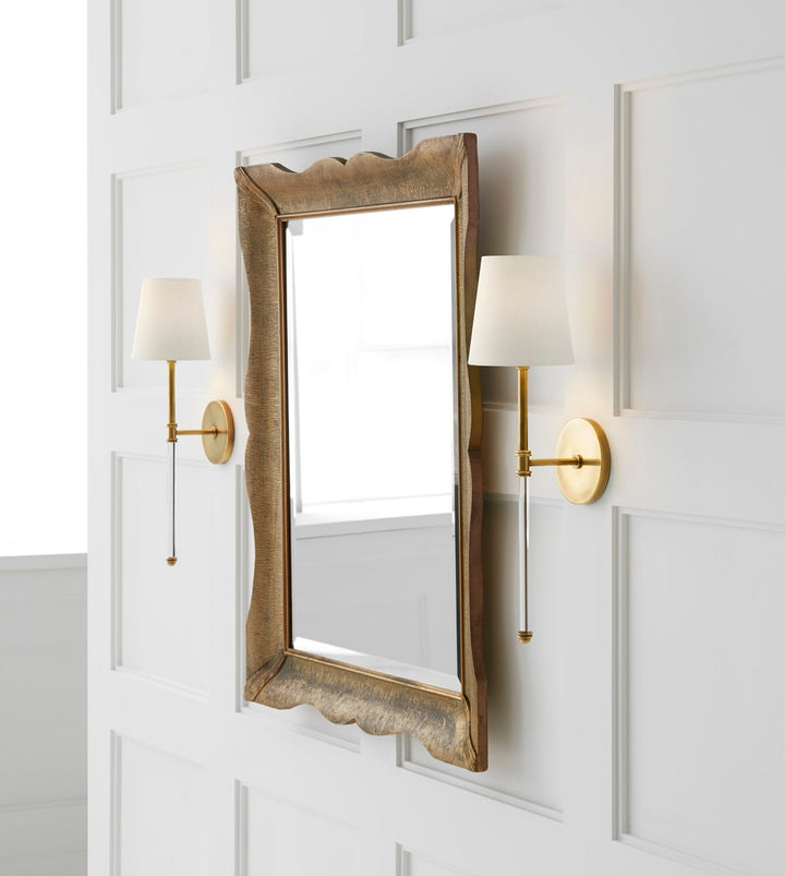 Camille Sconce - Antique Brass with Linen Shade Visual Comfort 2