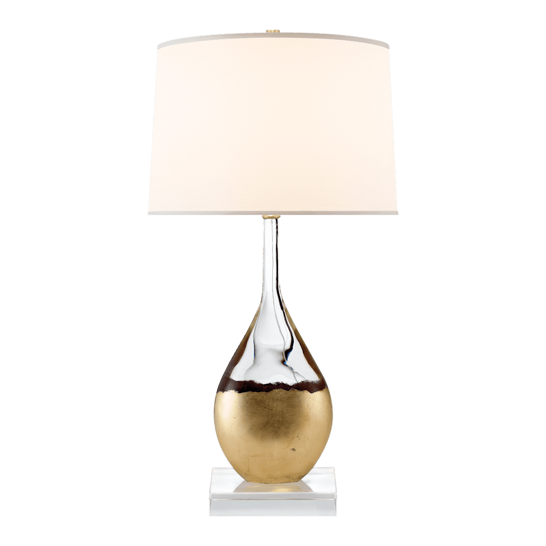 Juliette Table Lamp - Crystal & Gild with Silk Shade Visual Comfort 1