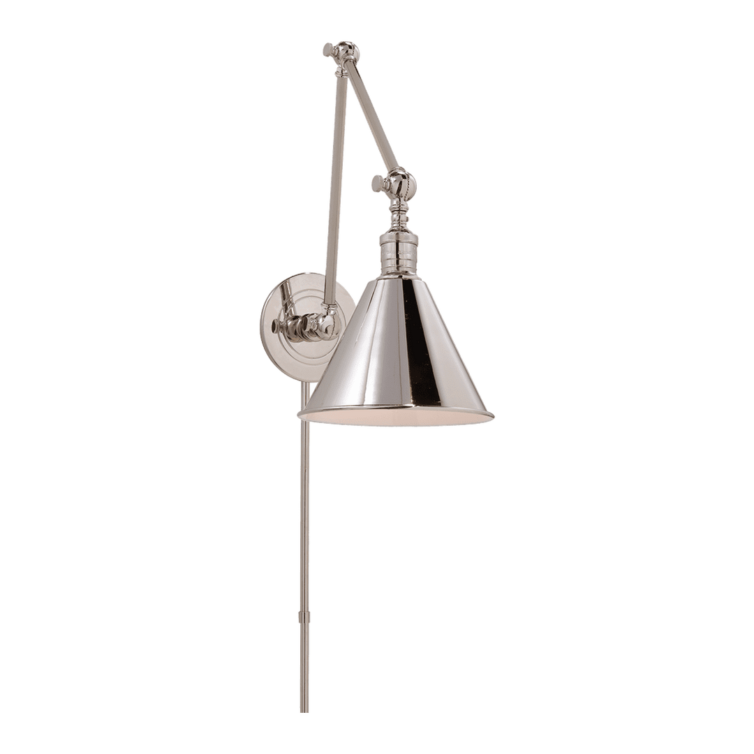 Boston Functional Double Arm Library Light - Polished Nickel Visual Comfort 1